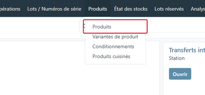Choisissez Produits