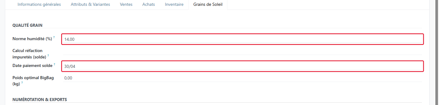 Choisissez la date de paiement du solde (ici 30/04)
