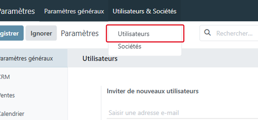 Choisissez Utilisateurs