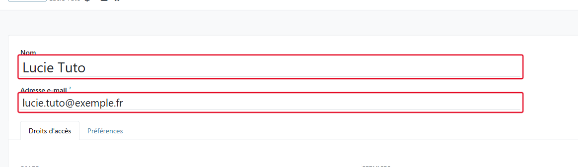 Saisissez son adresse e-mail : c'est son identifiant de connexion